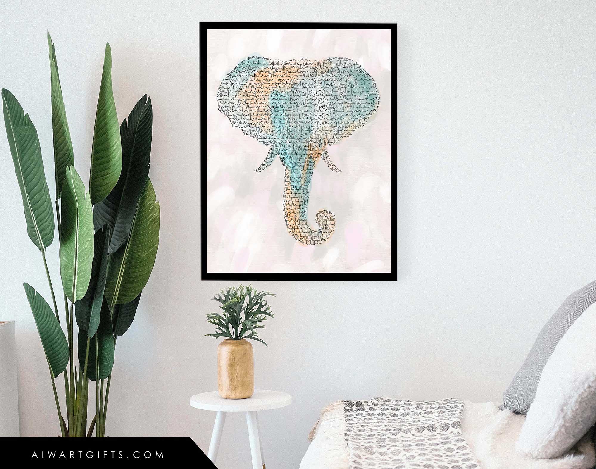 colorful elephant art