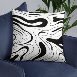 Black and White Abstract Pillow Case