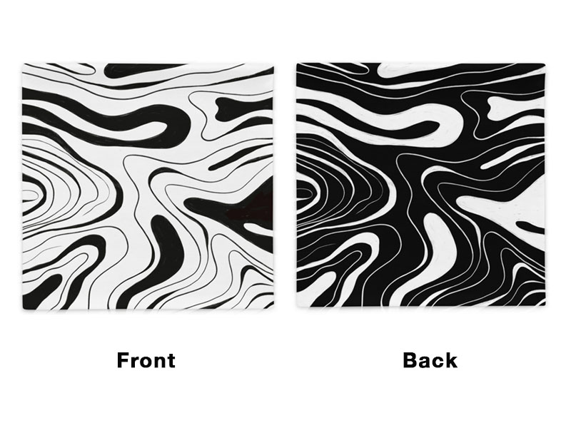 black and white abstract pillow case