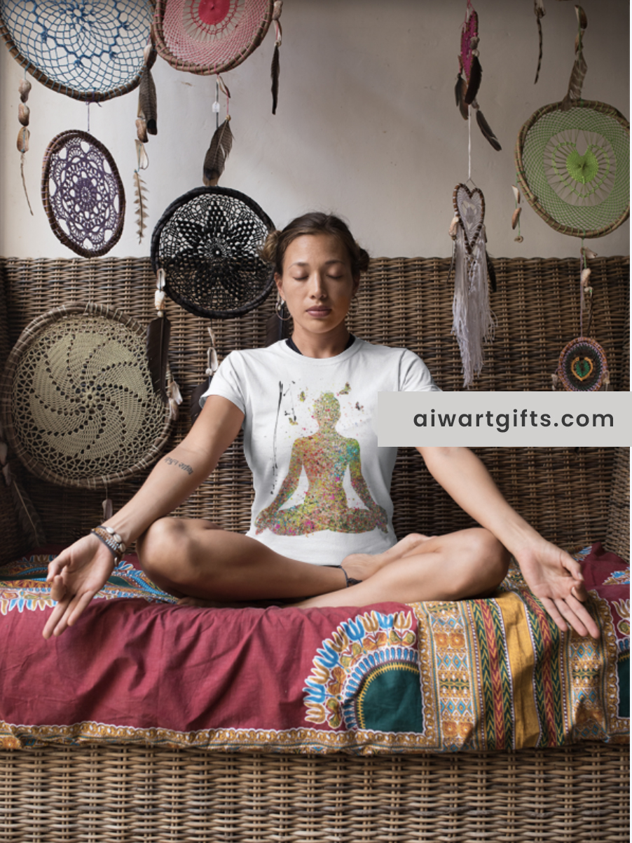 buddha tshirrt-art yoga tshirrt