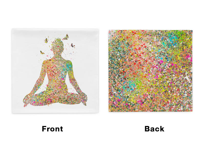 yoga art pillow