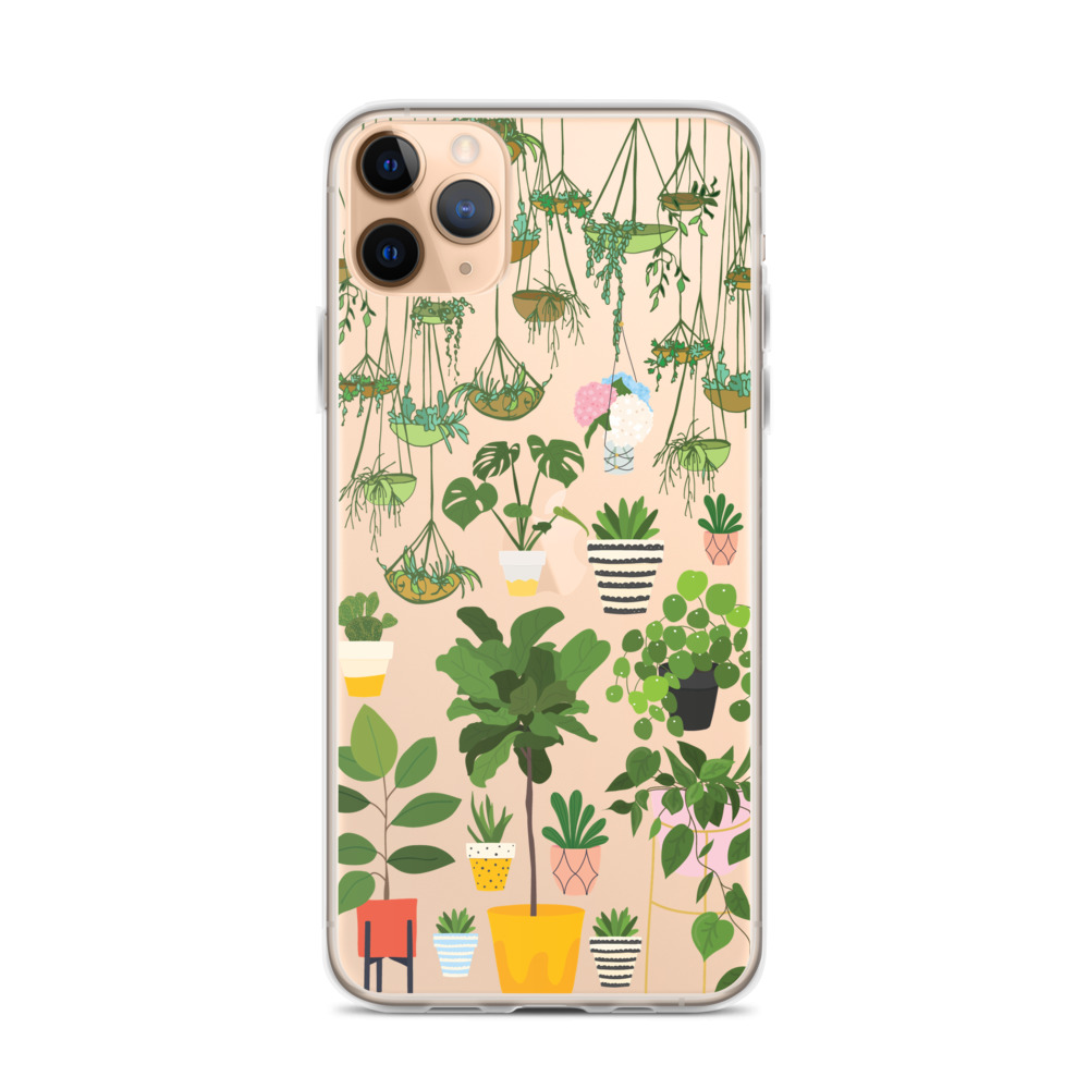 Clear Green Pot Plants cute iPhone