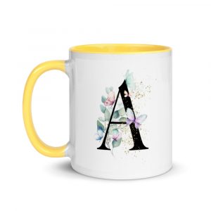 Custom Mug - Butterflies Letter- Alphabet
