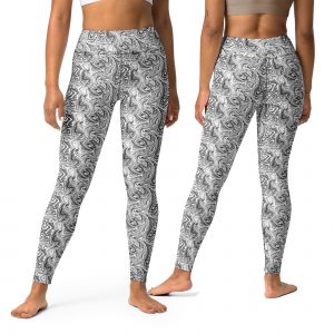 Abstract marble pattern Yoga Leggings