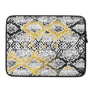 Gold Snake Skin Laptop Sleeve