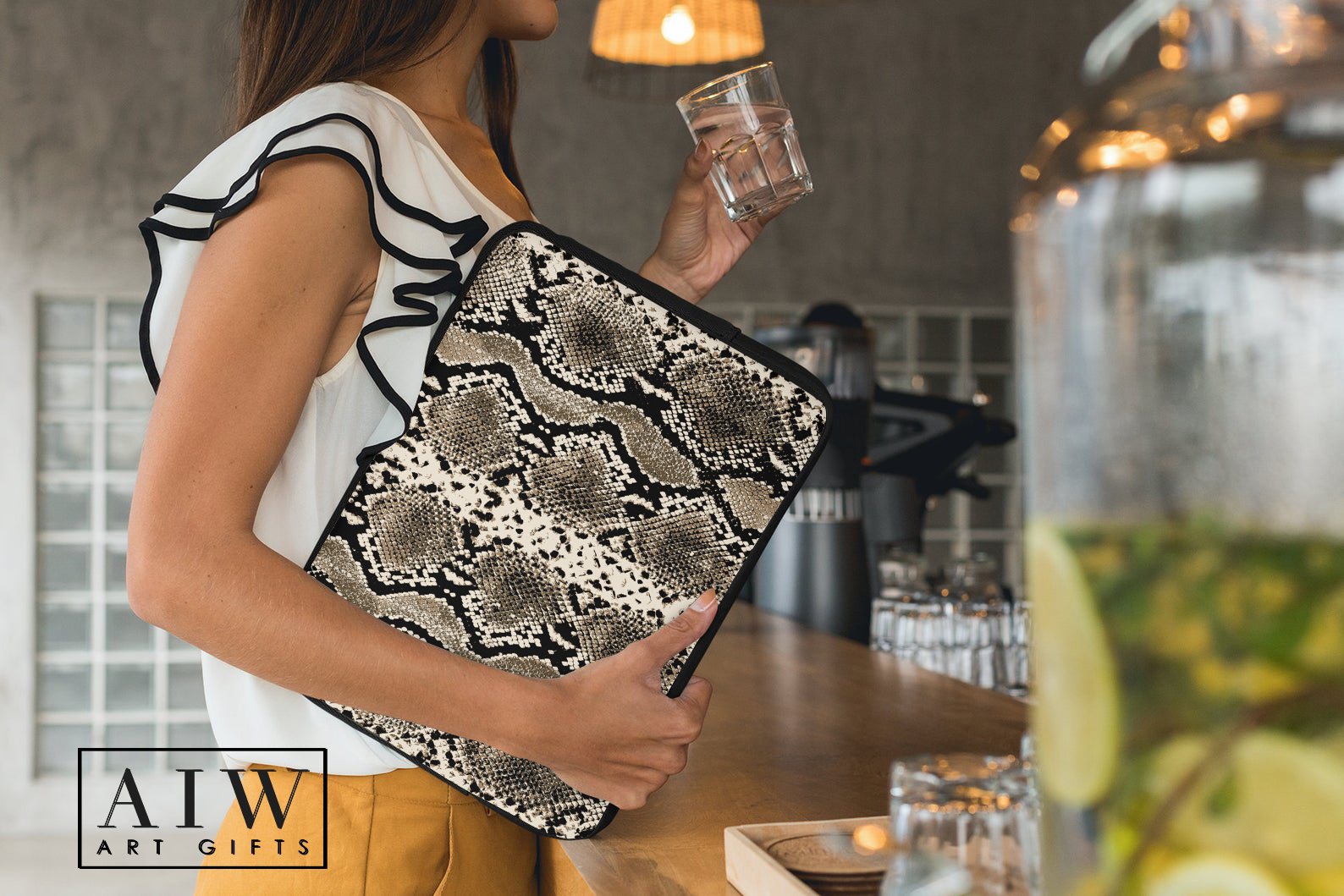 snake skin laptop sleeve