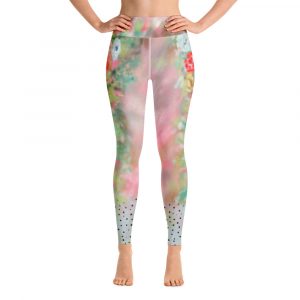 Oil flower painting Leggings-ID13