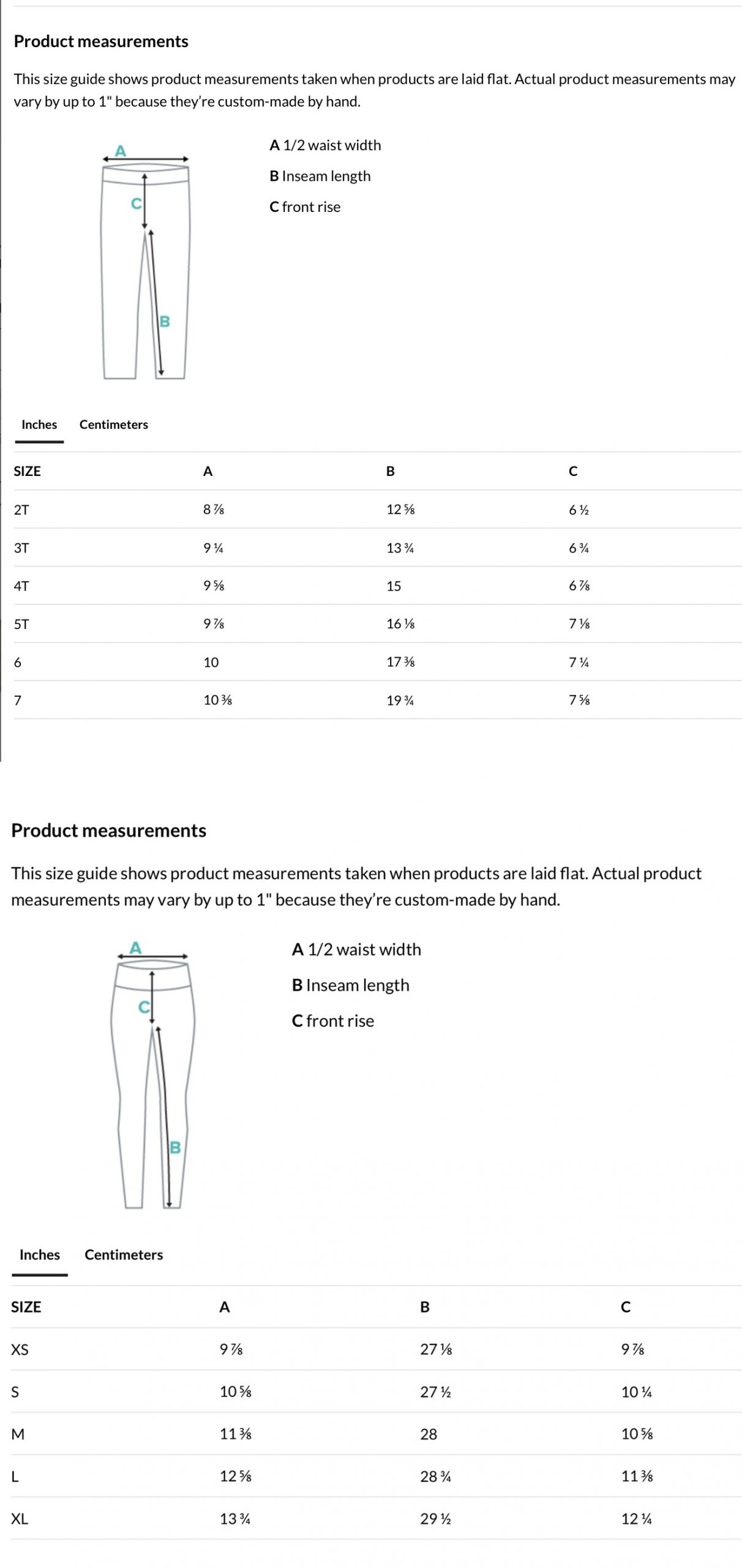 leggingsize for kid and mom