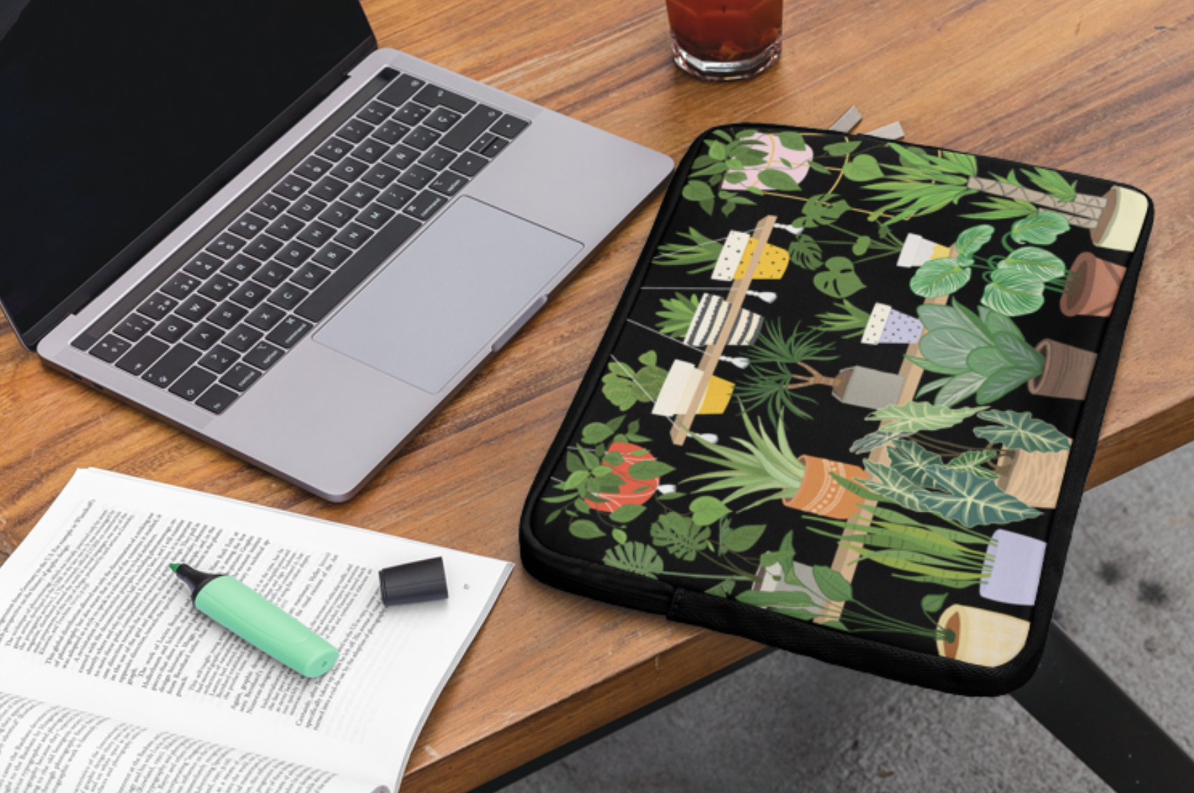 Hanging Plants Laptop Sleeve Suspended pots with plants Laptop Sleeve