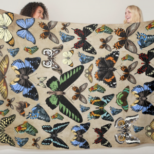 Vintage Butterfly Throw Blanket