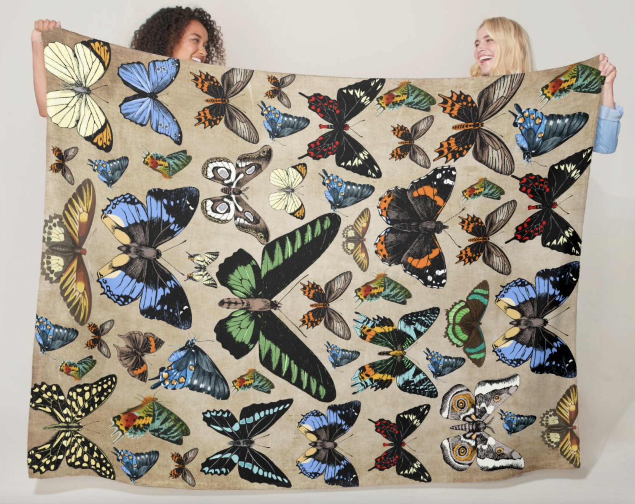 vintage butterfly blanket