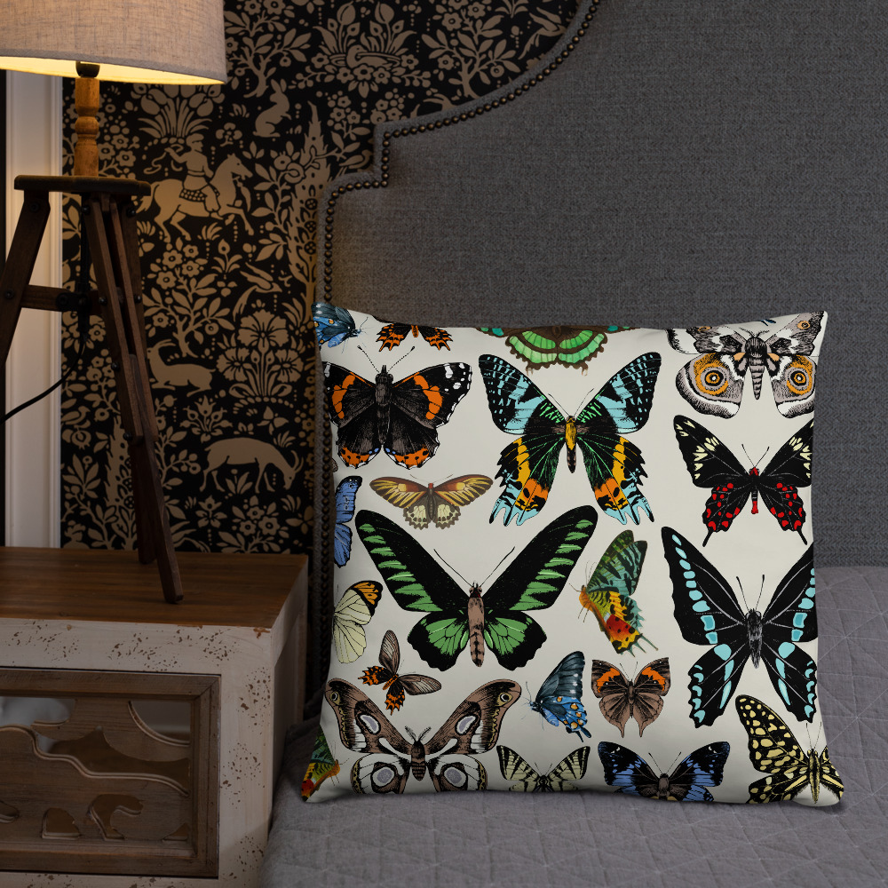 Butterfly Laptop pillow Case, pillow cover With Monarch Butterfly Print, Hippie cottagecore pillow cover , pillow Case watercolor butterfly, pillow Case with Monarch Butterfly Print, Cottagecore pillow Case ,pillow cover With Moth Print, Vintage Butterfly pillow cover