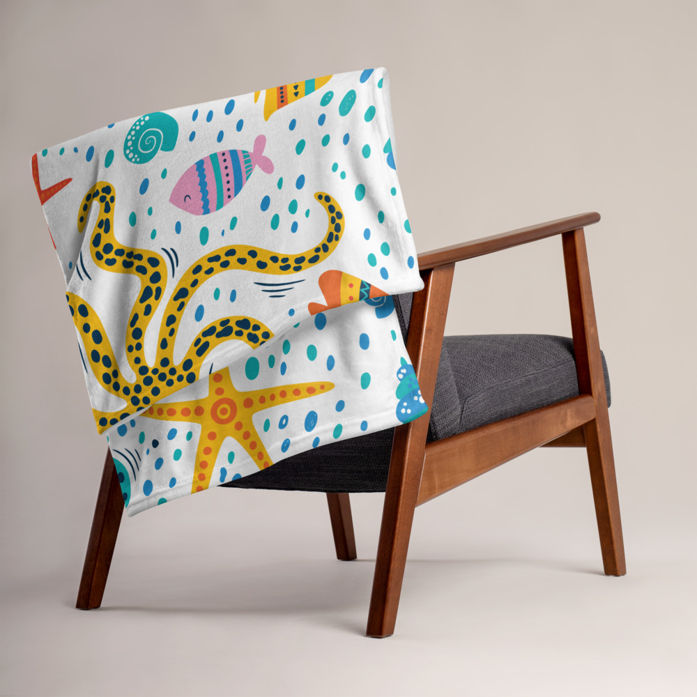 whale Blanket, octopus Blanket, starfish Blanket, crab Blanket