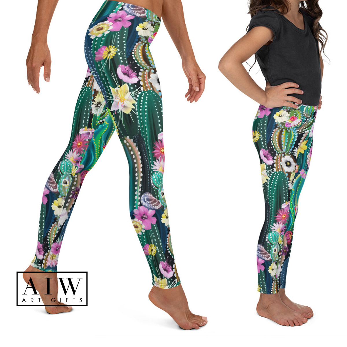 cactus legging for mom and me