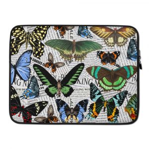 Vintage Butterfly on newspaper Laptop Case