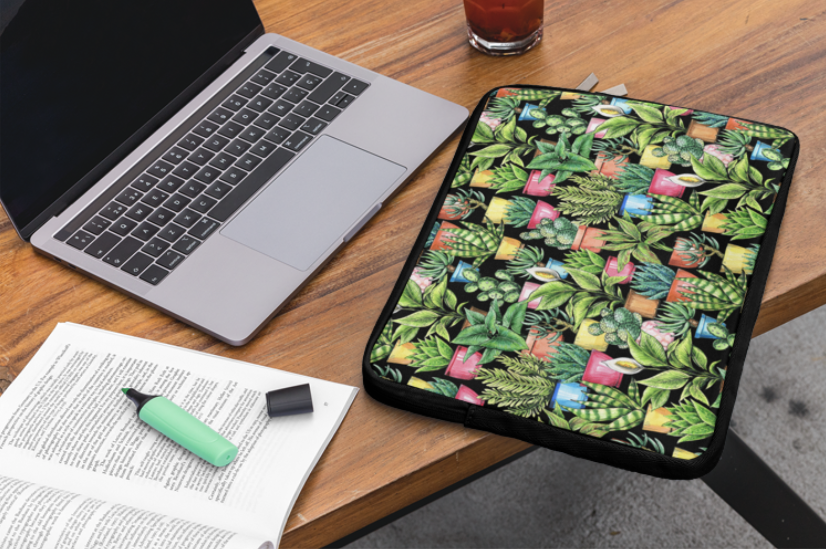 botanical garden laptop sleeve
