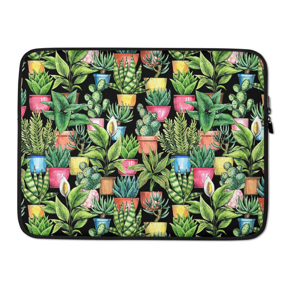 botanical laptop sleeve