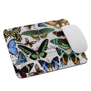 vintage butterfly mouse pad