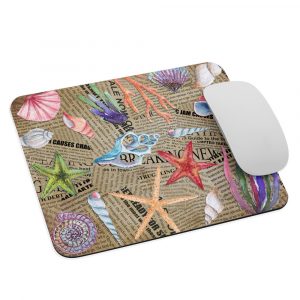 Vintage Sea Animals Mouse Pad