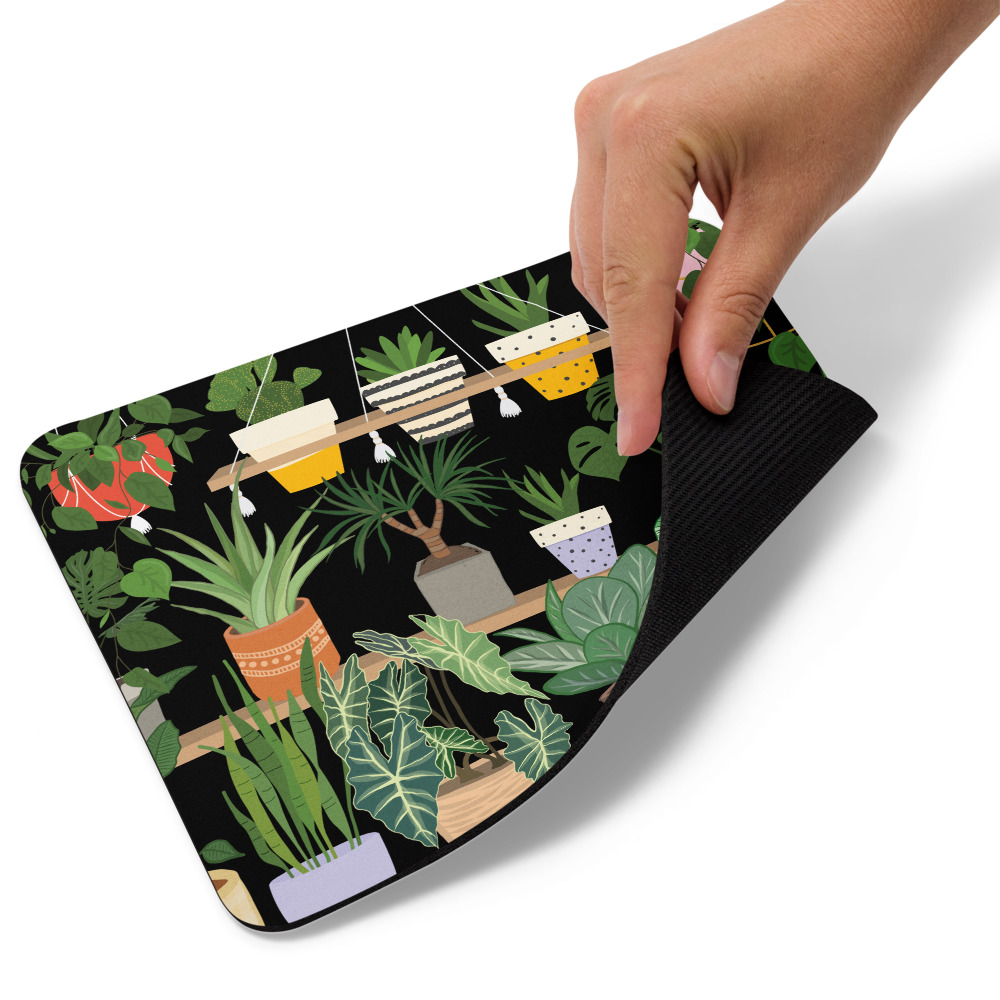 Green Pot Plants Mouse pad
