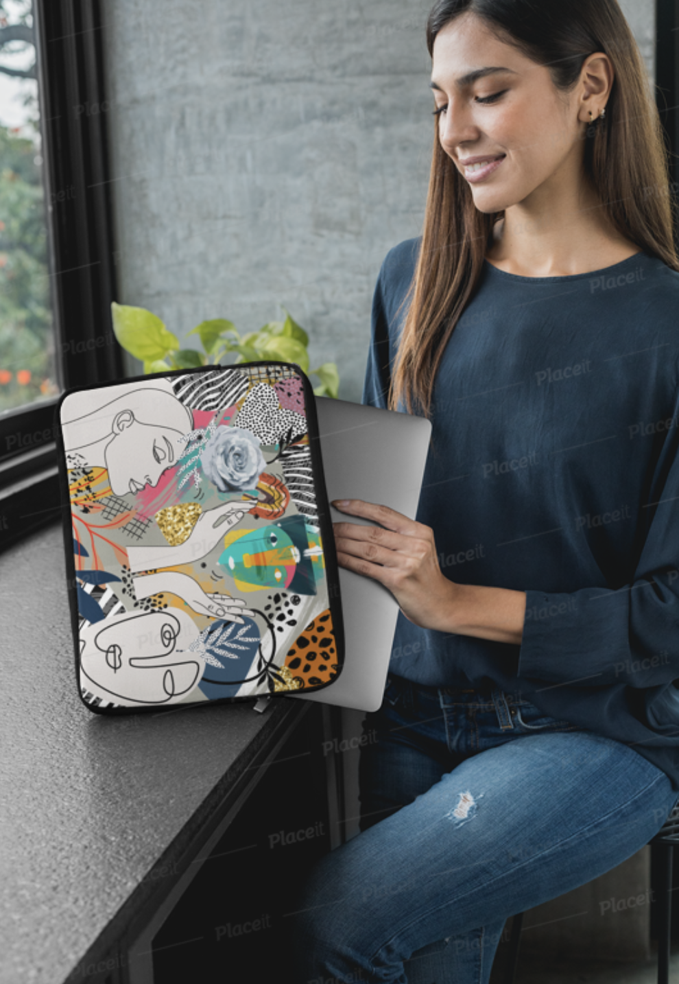 abstract art computer case