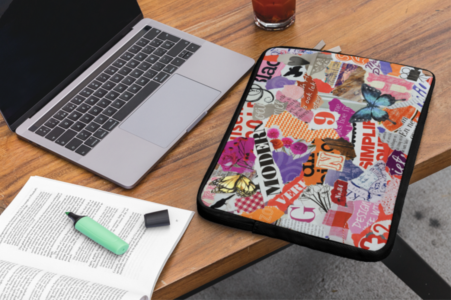 colourful modern abstract laptop sleeve