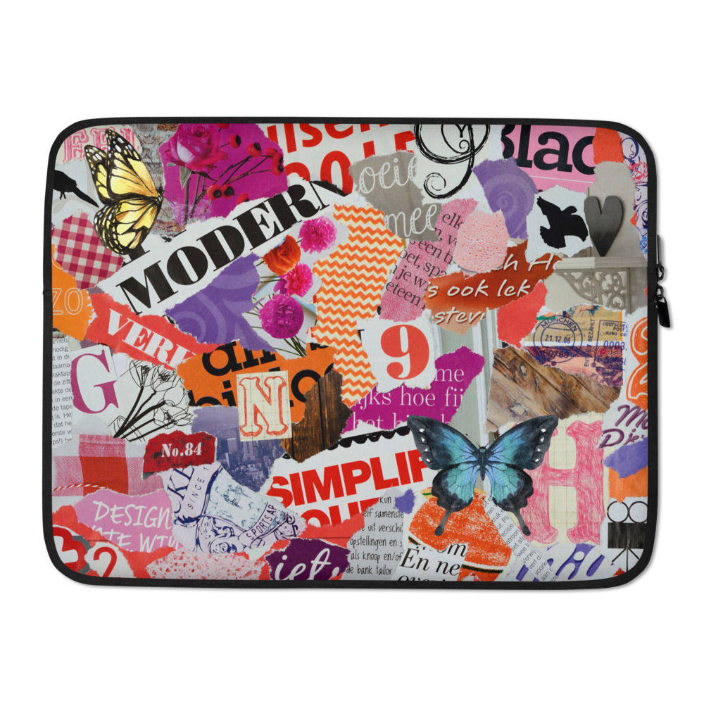 colorful art laptop sleeve 15in