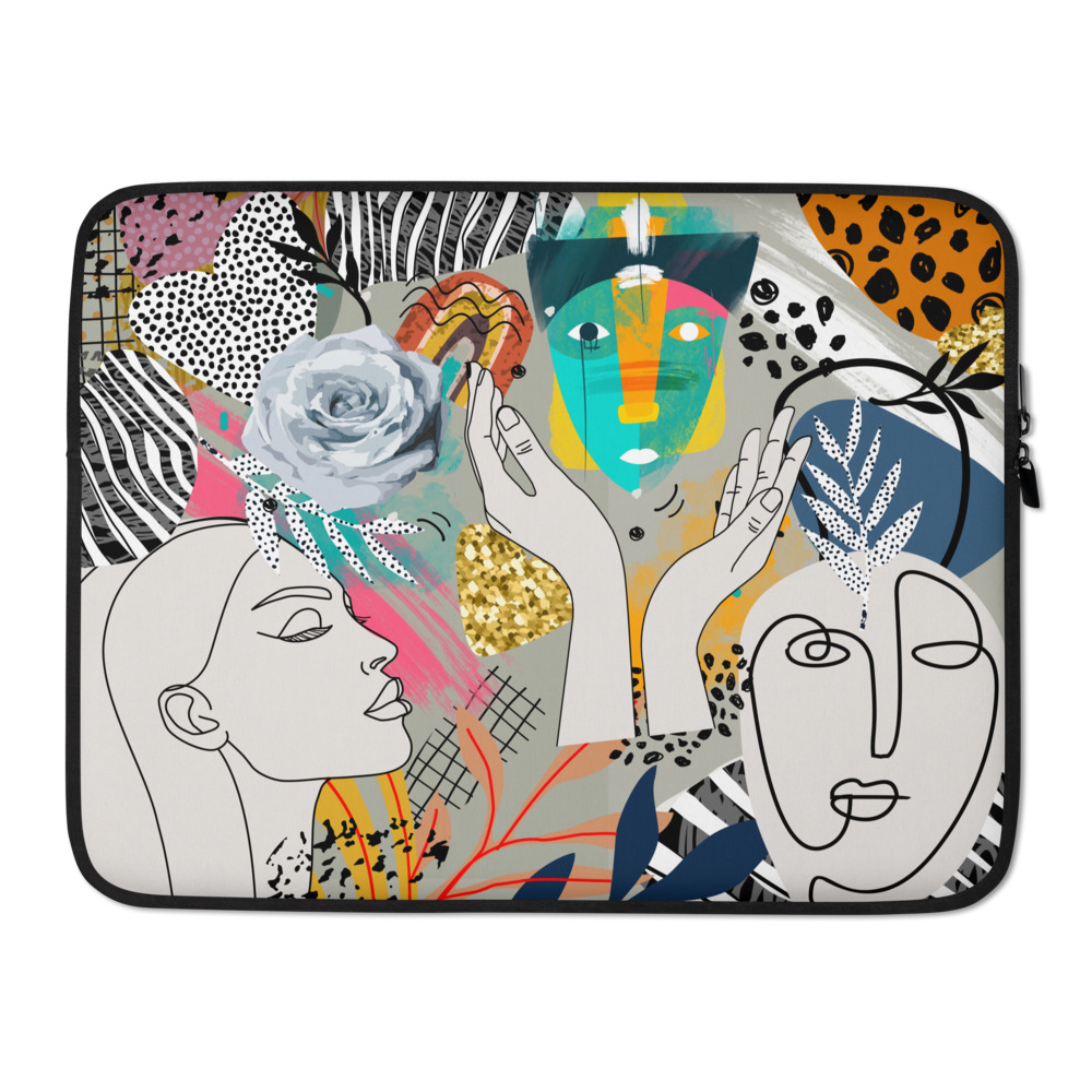 modern abstract laptop sleeve