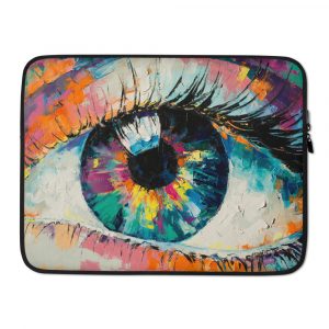 Colorful eye oil painting laptop sleeve