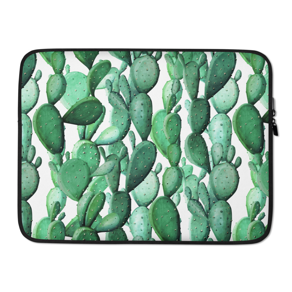 cactus laptop sleeve 15in