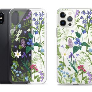 Clear Wild Flowers iPhone Case