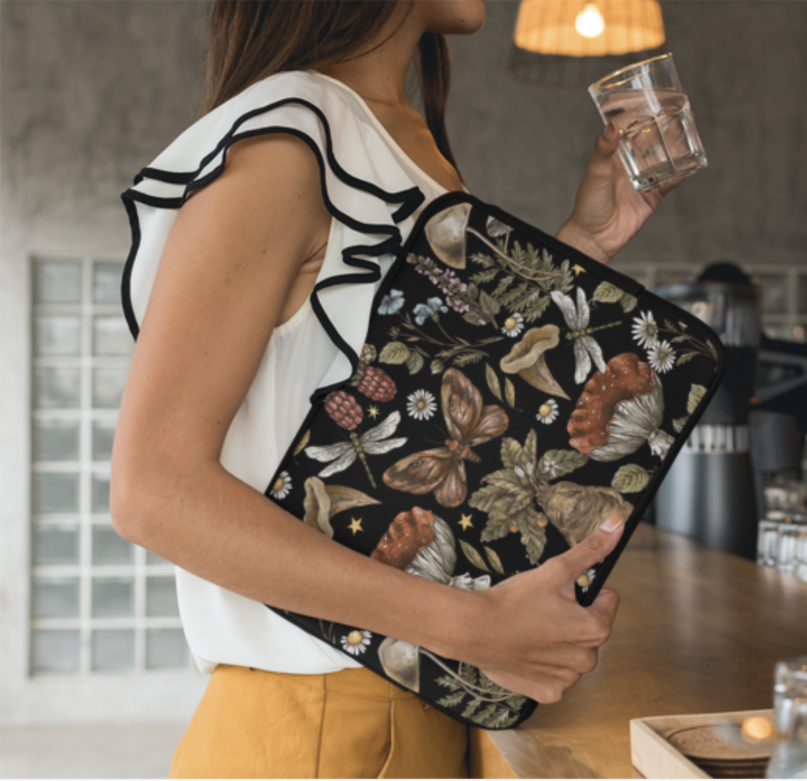 Autumn pattern laptop sleeve
