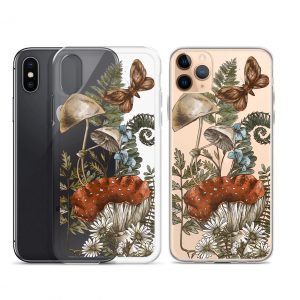 Cottagecore Mushrooms art iPhone Case