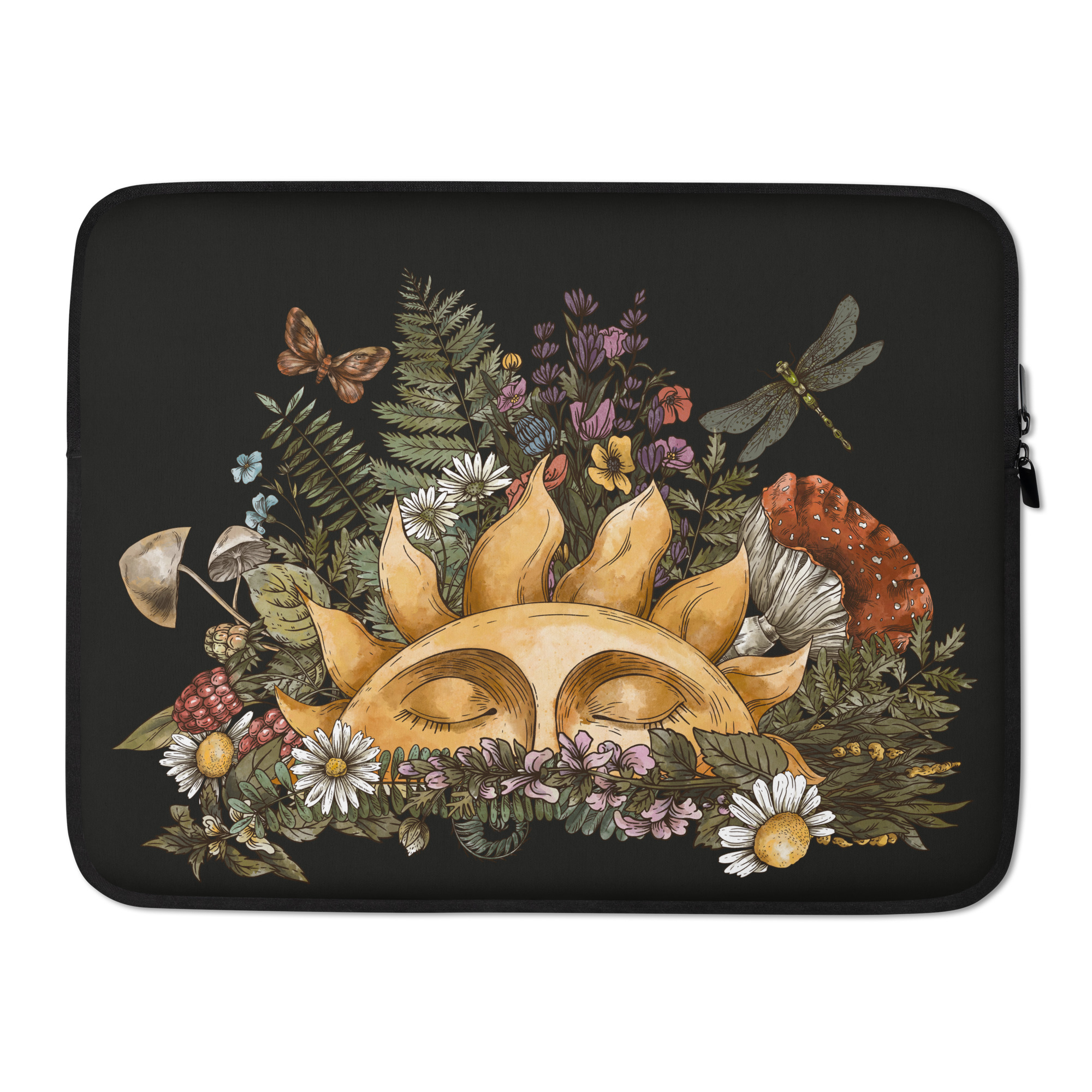 The sun with wild flowers Laptop Sleeve