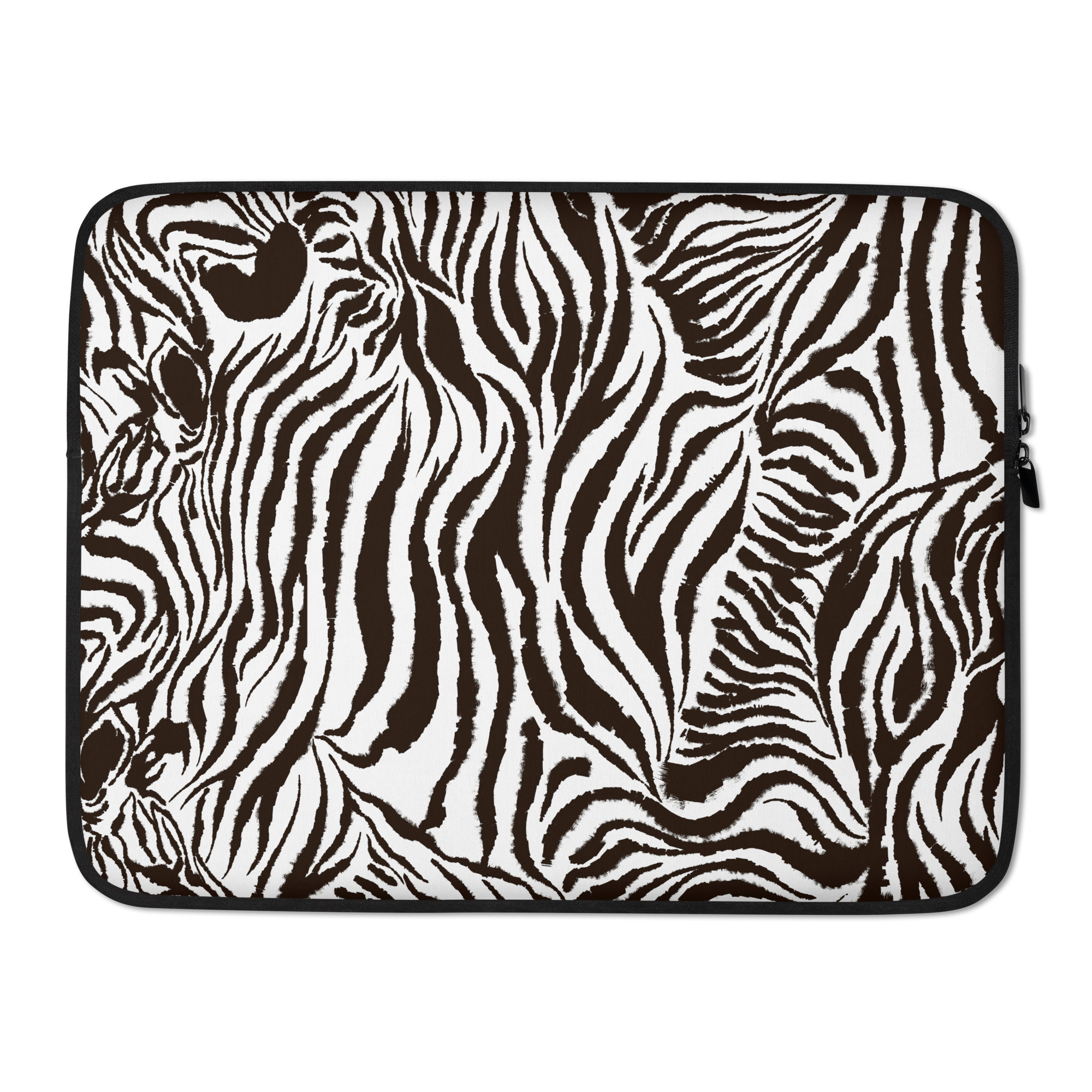 Zebra skin print laptop case