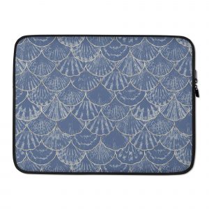 Blue navy sea shell Laptop Sleeve