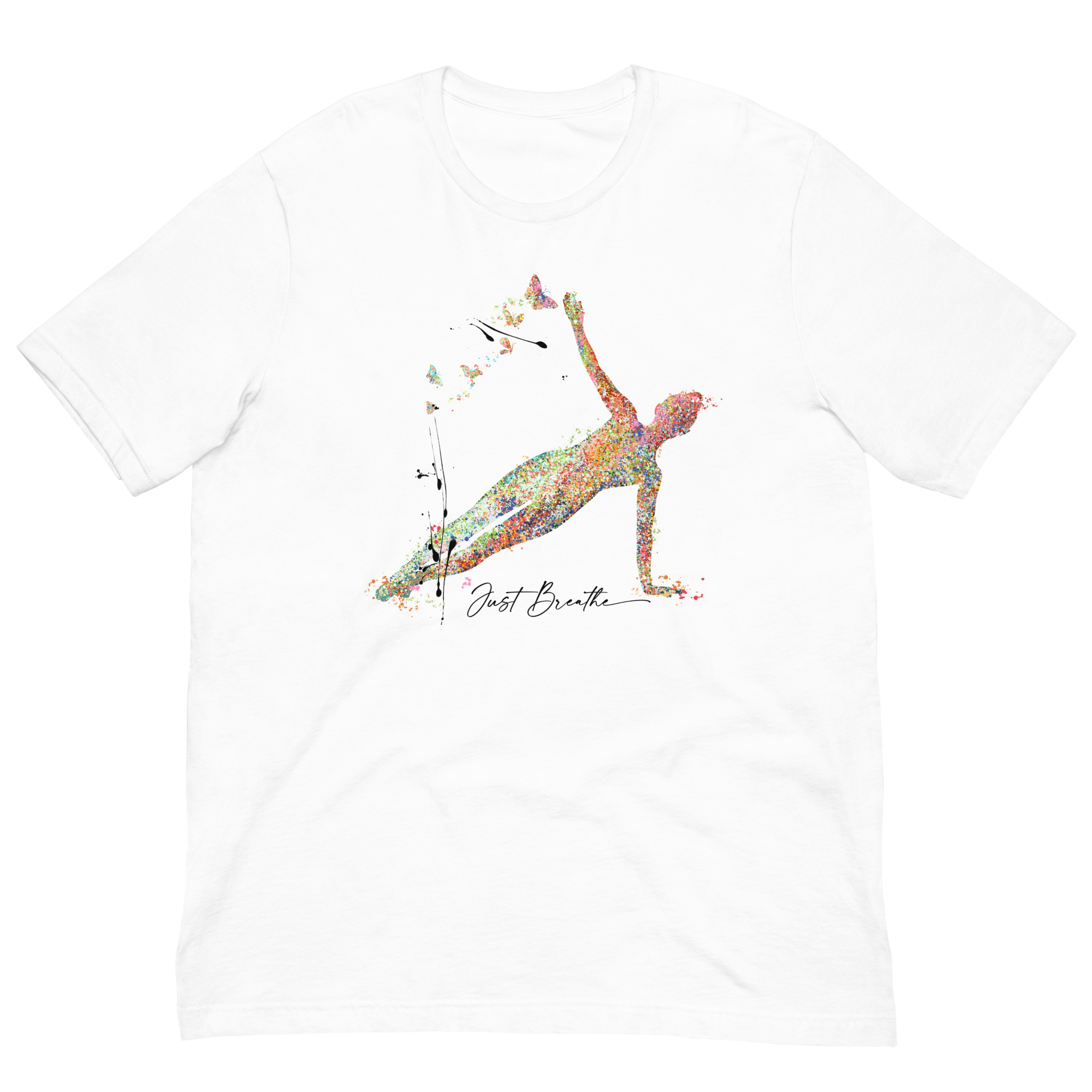 watercolor yoga tee