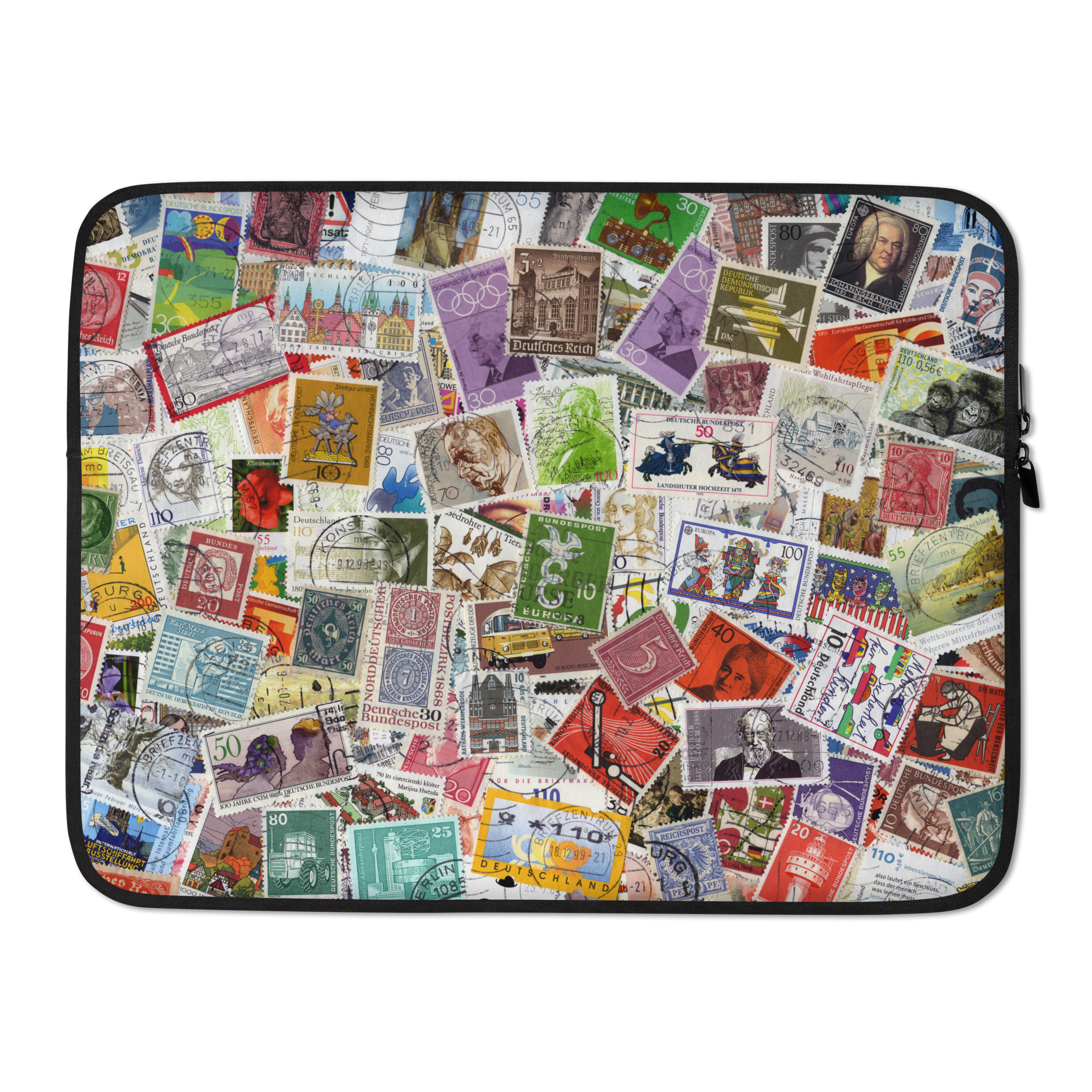 Germany postage stamp laptop sleeve, vintage stamps laptop cases,stamp collection laptop bag,art laptop bag, best selling laptop case