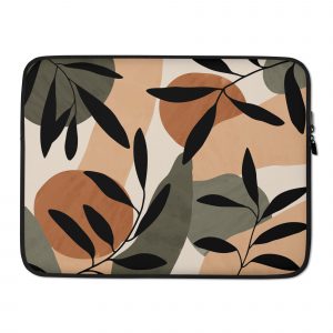 Mid-century modern laptop sleeve with artistic design
