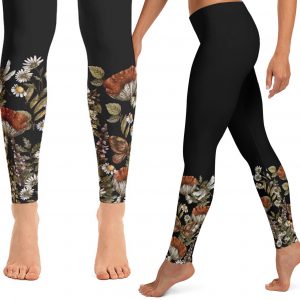 Mystical forest, Moth bottom printed leggings