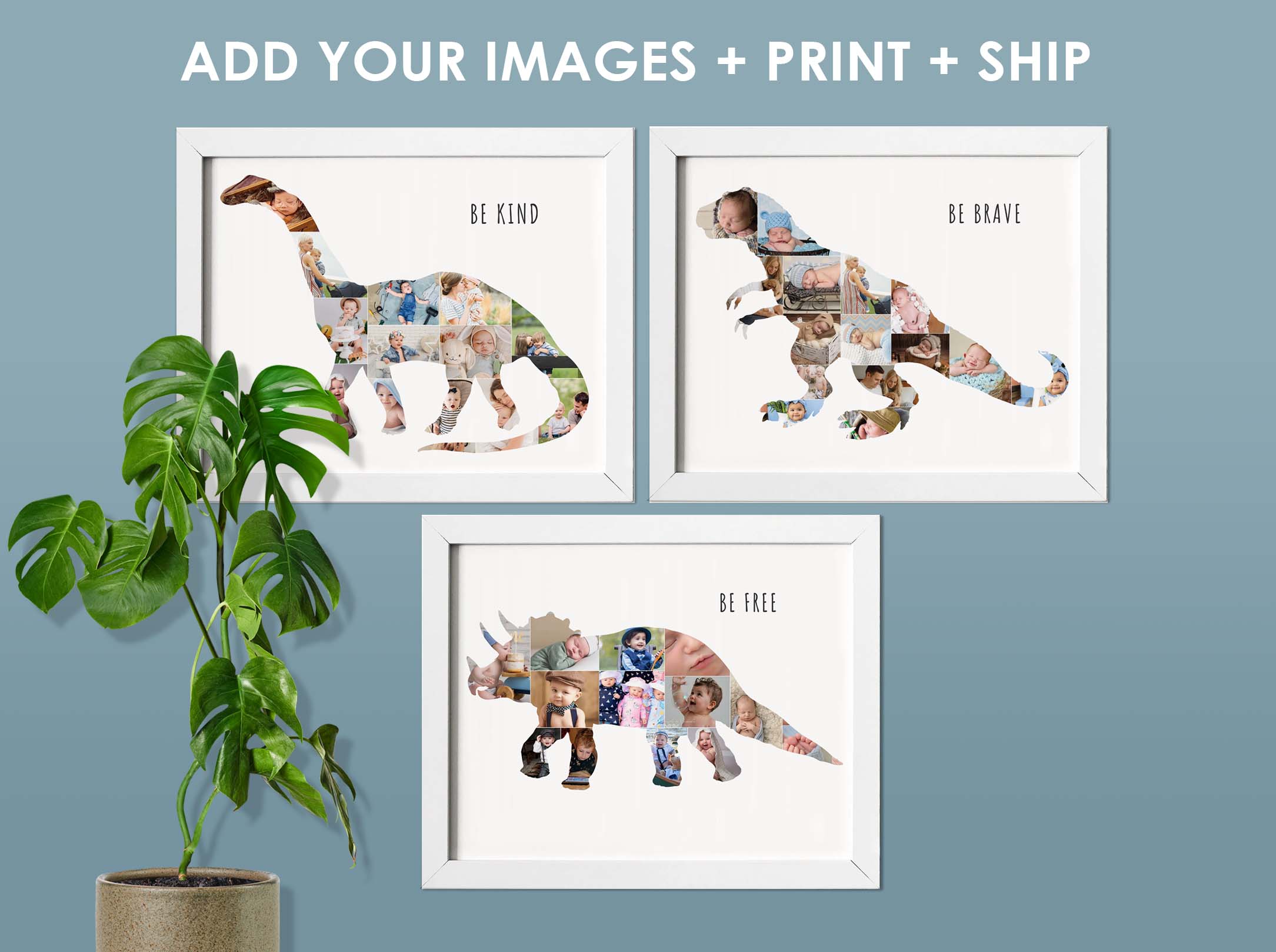 Dinosaur photo art for kid