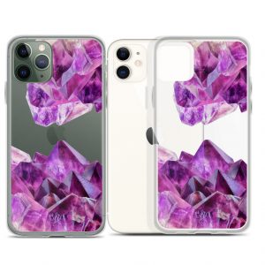 Purple Amethyst Stone Clear Case for iPhone®