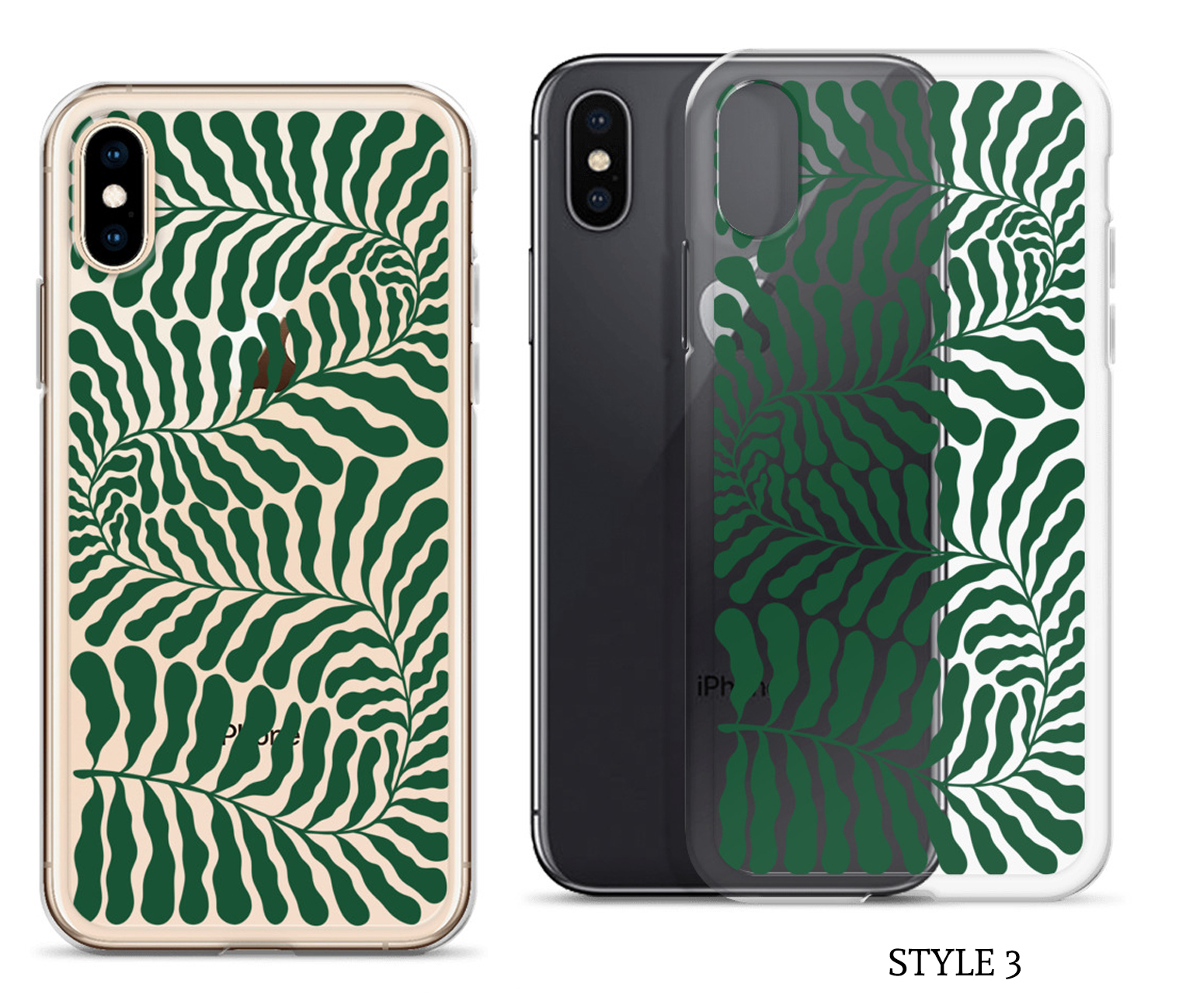 minimal leaf art phone case