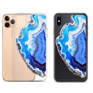 Blue Agate Crystal Clear Case for iPhone®