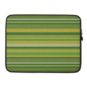 Green stripes mexican fabric style Laptop Sleeve id04