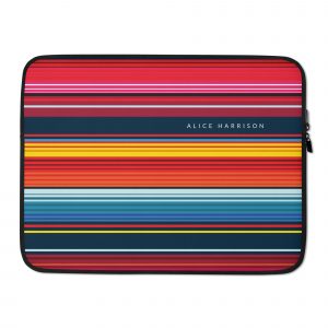 Personalized colorful stripes Laptop Sleeve