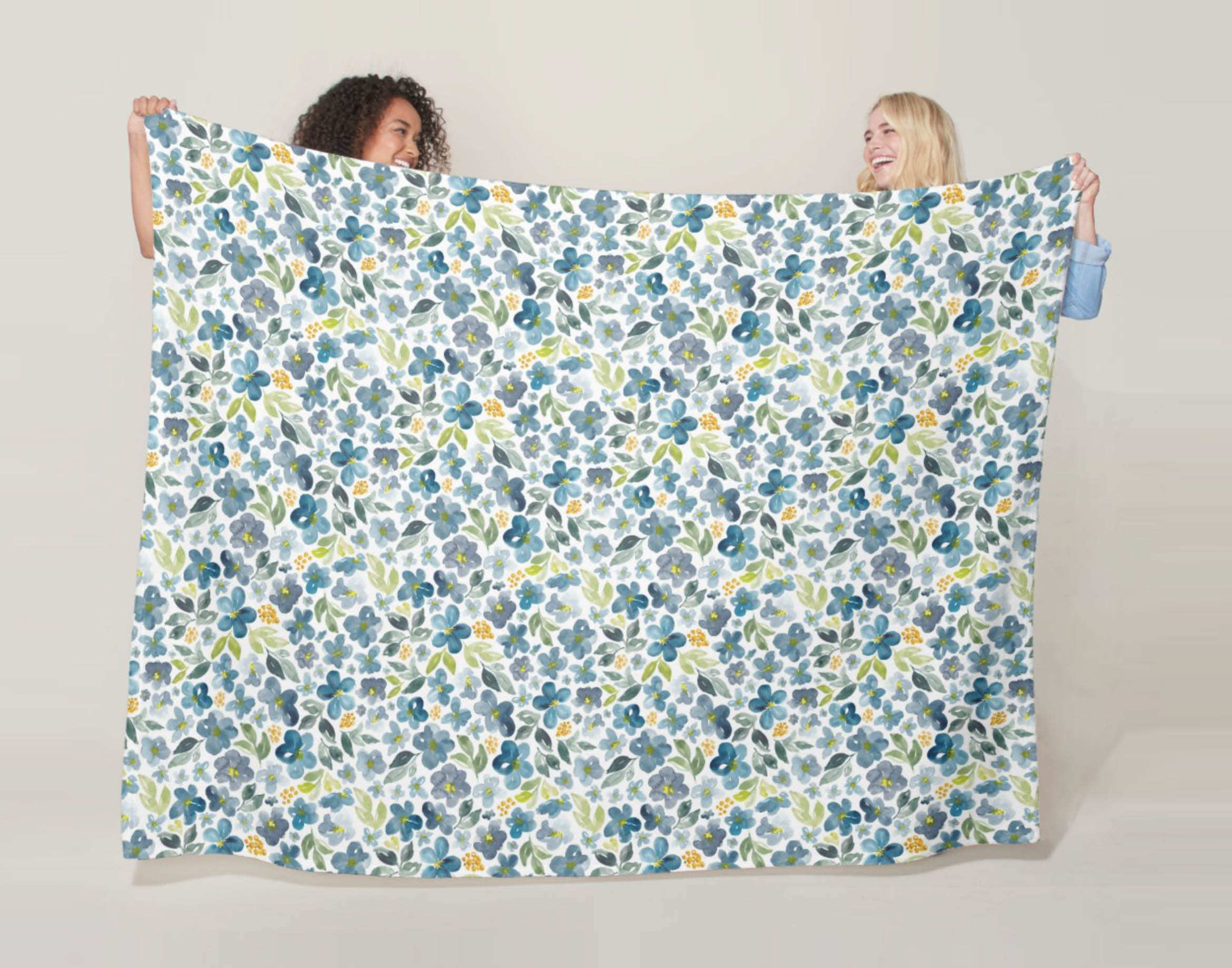 blue floral best seller blanket