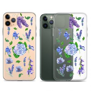 Hydrange Watercolor Purple Flowers iPhone case - gift for purple lover