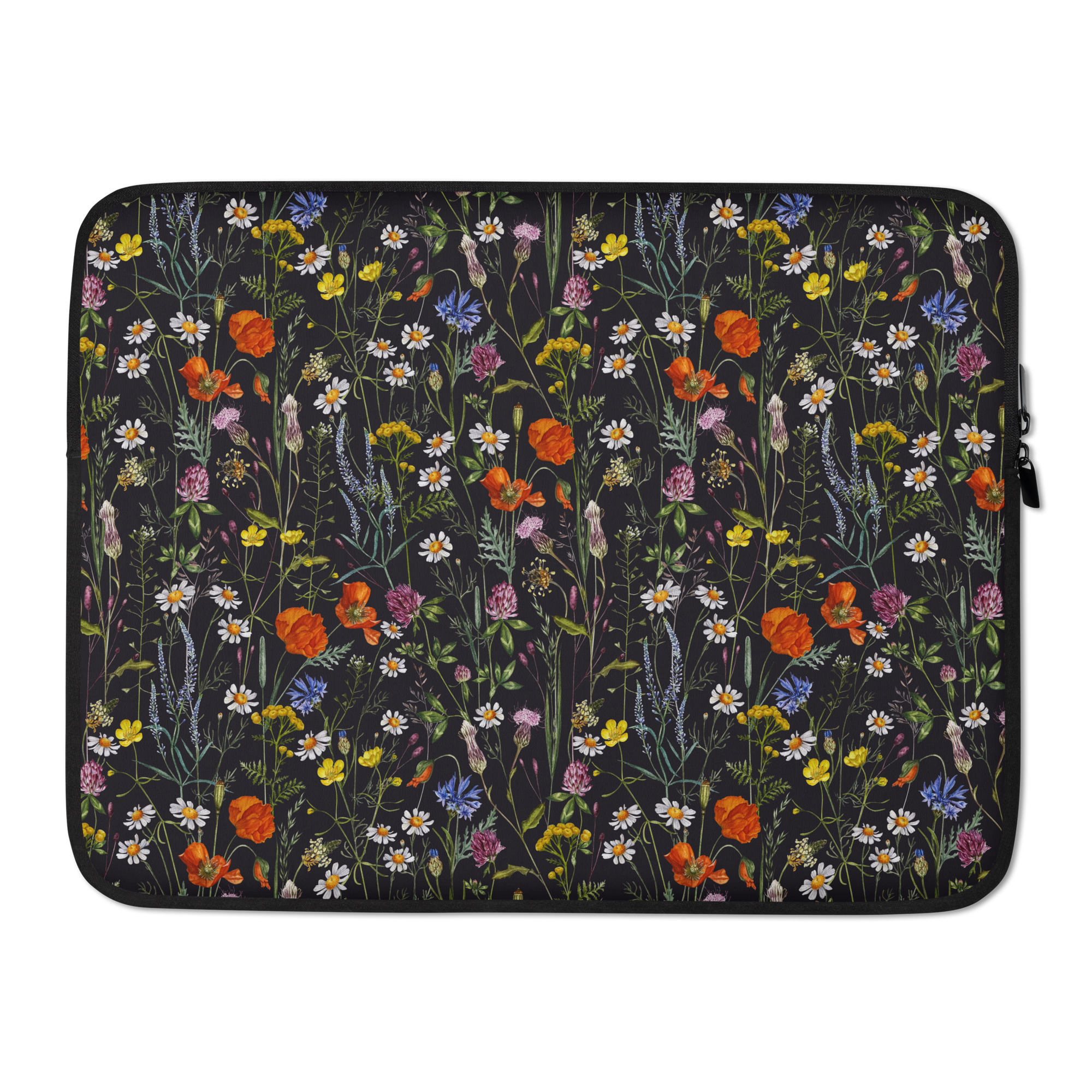 Colorful wild flower laptop sleeve