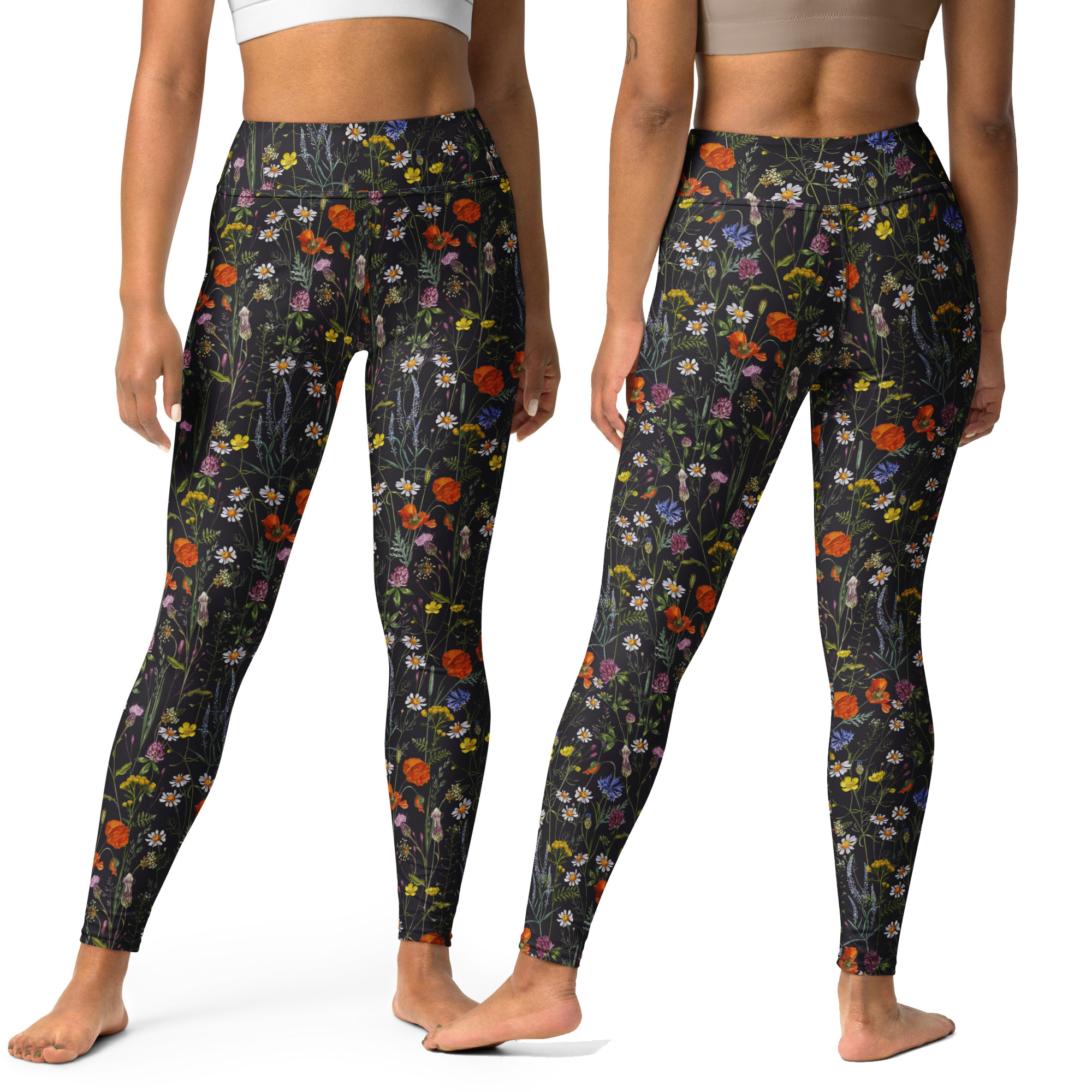 wild floral yoga leggings